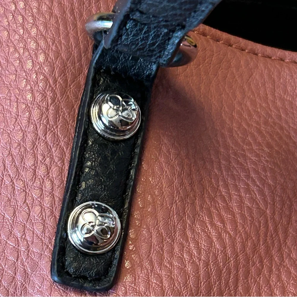 Jessica Simpson Elegant Colorblock Pink & Gray Women's Faux Leather Tote Bag EUC - Picture 5 of 15